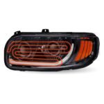 Peterbilt 389/388/367/567 Heated LED Projector Headlight Assembly - Black (Driver Side) - Image 5