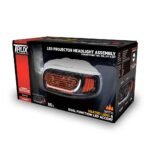 Peterbilt 389/388/367/567 Heated LED Projector Headlight Assembly - Black (Driver Side) - Image 9