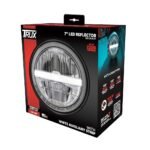 7" LED Reflector Headlight with Glow Position LED Accent - Combination High & Low Beam | 2200 Lumens - Image 7