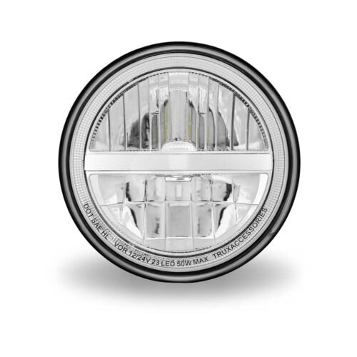 7" LED Reflector Headlight with Glow Position LED Accent - Combination High & Low Beam | 2200 Lumens-TLED-H118