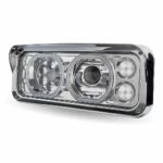 Universal LED Projector Headlight Assembly with Glow Position Halos & Marker LEDs - Chrome (Driver Side) - Image 4