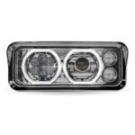Universal LED Projector Headlight Assembly with Glow Position Halos & Marker LEDs - Chrome (Driver Side) - Image 2