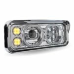 Universal LED Projector Headlight Assembly with Glow Position Halos & Marker LEDs - Chrome (Passenger Side) - Image 6