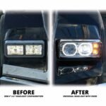 Universal LED Projector Headlight Assembly with Glow Position Halos & Marker LEDs - Chrome (Passenger Side) - Image 8