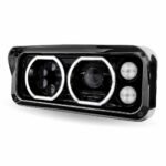 Universal LED Projector Headlight Assembly with Glow Position Halos & Marker LEDs - Black (Driver Side) - Image 5