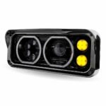 Universal LED Projector Headlight Assembly with Glow Position Halos & Marker LEDs - Black (Driver Side) - Image 6