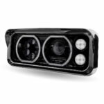 Universal LED Projector Headlight Assembly with Glow Position Halos & Marker LEDs - Black (Driver Side) - Image 4