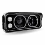 Universal LED Projector Headlight Assembly with Glow Position Halos & Marker LEDs - Black (Passenger Side) - Image 4