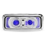 Universal LED Projector Headlight Assembly with Glow Position & Marker LED Accents - Chrome (Driver Side) - Image 2