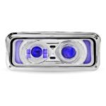 Universal LED Projector Headlight Assembly with Glow Position & Marker LED Accents - Chrome (Passenger Side) - Image 2