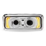 Universal LED Projector Headlight Assembly with Glow Position & Marker LED Accents - Chrome (Passenger Side) - Image 4