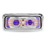 Universal Heated LED Projector Headlight Assembly with Glow Position & Marker LED Accents - Chrome (Driver Side) - Image 3