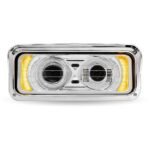 Universal Heated LED Projector Headlight Assembly with Glow Position & Marker LED Accents - Chrome (Driver Side) - Image 5
