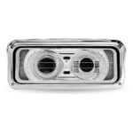 Universal Heated LED Projector Headlight Assembly with Glow Position & Marker LED Accents - Chrome (Driver Side)-TLED-H126