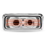 Universal Heated LED Projector Headlight Assembly with Glow Position & Marker LED Accents - Chrome (Driver Side) - Image 2
