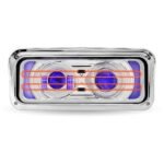 Universal Heated LED Projector Headlight Assembly with Glow Position & Marker LED Accents - Chrome (Passenger Side) - Image 3