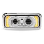 Universal Heated LED Projector Headlight Assembly with Glow Position & Marker LED Accents - Chrome (Passenger Side) - Image 5