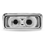 Universal Heated LED Projector Headlight Assembly with Glow Position & Marker LED Accents - Chrome (Passenger Side)-TLED-H127