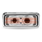 Universal Heated LED Projector Headlight Assembly with Glow Position & Marker LED Accents - Chrome (Passenger Side) - Image 2