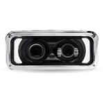 Universal LED Projector Headlight Assembly with Glow Position & Marker LED Accents - Black (Passenger Side) - Image 3