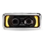 Universal LED Projector Headlight Assembly with Glow Position & Marker LED Accents - Black (Passenger Side) - Image 4