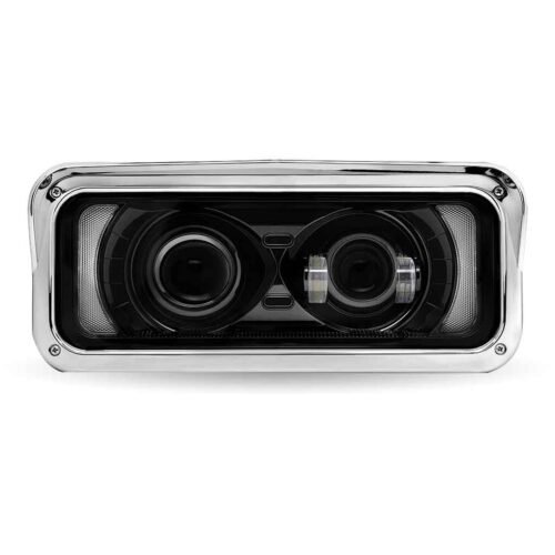 Universal LED Projector Headlight Assembly with Glow Position & Marker LED Accents - Black (Passenger Side)-TLED-H135