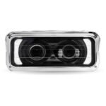 Universal Heated LED Projector Headlight Assembly with Glow Position & Marker LED Accents - Black (Driver Side) - Image 4