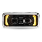 Universal Heated LED Projector Headlight Assembly with Glow Position & Marker LED Accents - Black (Driver Side) - Image 5