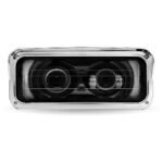 Universal Heated LED Projector Headlight Assembly with Glow Position & Marker LED Accents - Black (Driver Side)-TLED-H136