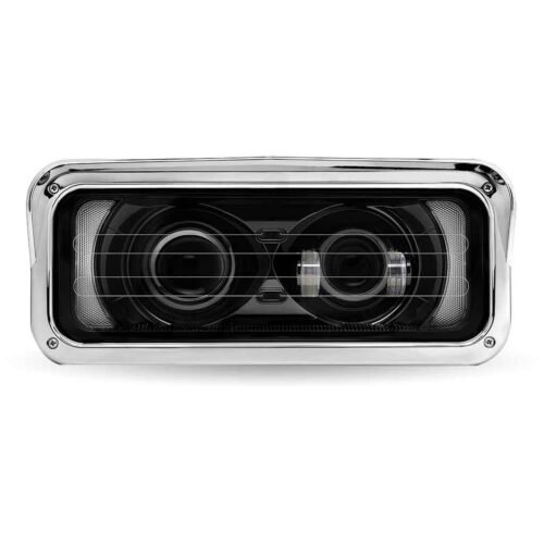 Universal Heated LED Projector Headlight Assembly with Glow Position & Marker LED Accents - Black (Driver Side)-TLED-H136