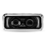 Universal Heated LED Projector Headlight Assembly with Glow Position & Marker LED Accents - Black (Passenger Side)-TLED-H137