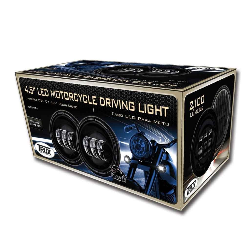 TLED-H27_BOX 4.5" Motorcycle LED Fog Lights - 3000 Lumens (Pair) - Image 3