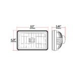 4" x 6" LED Reflector Headlight - Low Beam | 1700 Lumens - Image 8