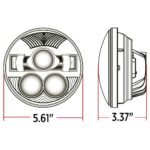 5.75" LED Projector Headlight - Combination High & Low Beam | 45°0 Lumens - Image 4