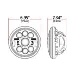 7" LED Projector Headlight with Glow Position LED Halo - Combination High & Low Beam | 3000 Lumens - Image 10