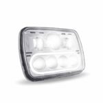 5" x 7" LED Projector Headlight with Glow Position LED Halo - Combination High & Low Beam | 2600 Lumens - Image 8