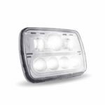 5" x 7" LED Projector Headlight with Glow Position LED Halo - Combination High & Low Beam | 2600 Lumens - Image 6