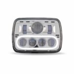 5" x 7" LED Projector Headlight with Glow Position LED Halo - Combination High & Low Beam | 2600 Lumens - Image 3