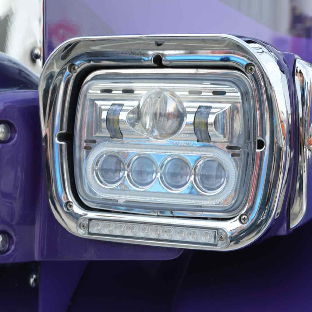 TLED-H4_TRUCK1 5" x 7" LED Projector Headlight with Glow Position LED Halo - Combination High & Low Beam | 2600 Lumens - Image 9