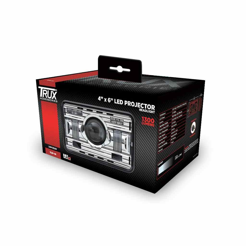 TLED-H6_BOX 4" x 6" LED Projector Headlight - Low Beam | 1300 Lumens - Image 10