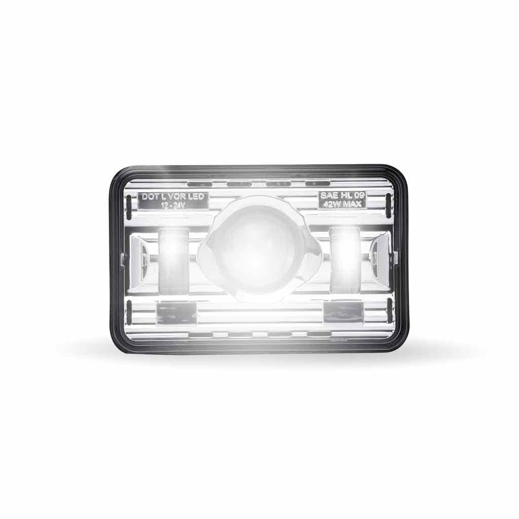 TLED-H6_FRONT_ON 4" x 6" LED Projector Headlight - Low Beam | 1300 Lumens - Image 2