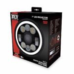 7" LED Projector Headlight with Glow Position LED Halo - Combination High & Low Beam | 3000 Lumens - Image 10
