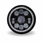 7" LED Projector Headlight with Glow Position LED Halo - Combination High & Low Beam | 3000 Lumens-TLED-H70