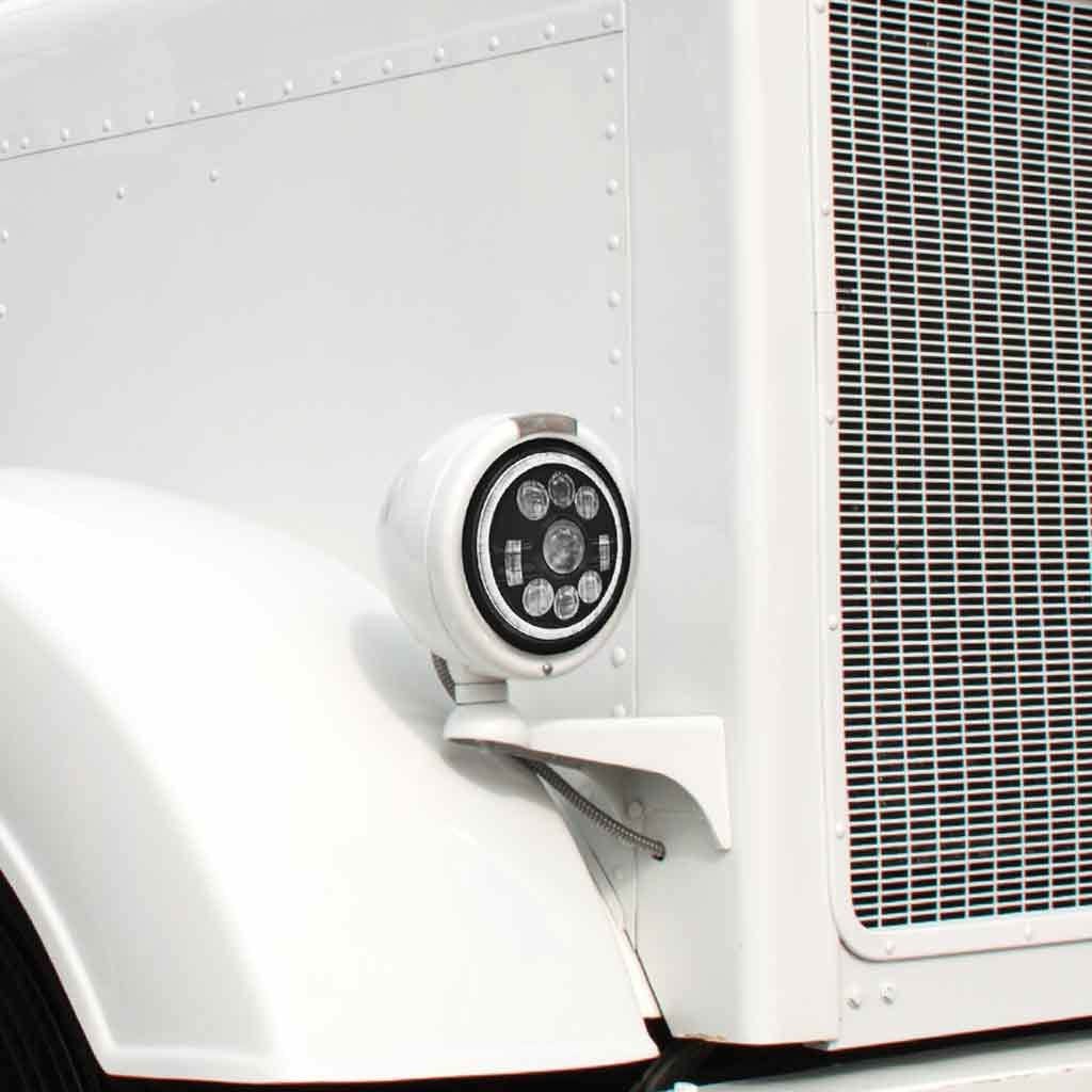 TLED-H70_TRUCK1 7" LED Projector Headlight with Glow Position LED Halo - Combination High & Low Beam | 3000 Lumens - Image 5