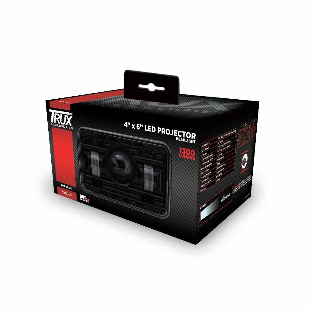 TLED-H73_BOX 4" x 6" LED Projector Headlight - Low Beam | 1300 Lumens - Image 8
