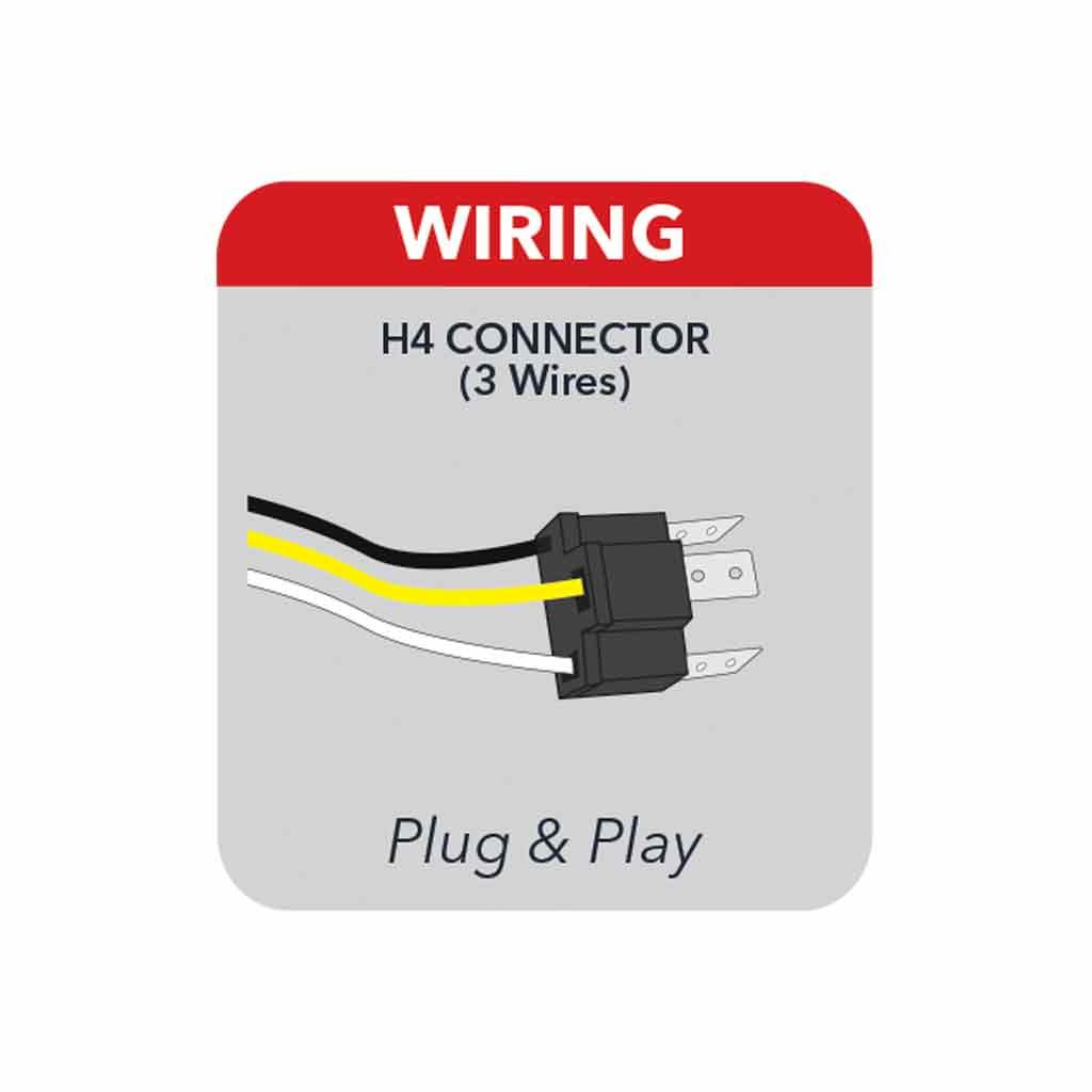 TLED-H74_WIRING 5" x 7" LED Reflector Headlight - Combination High & Low Beam | 2000 Lumens - Image 9