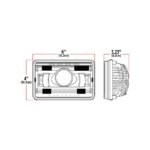 4" x 6" LED Projector Headlight - High Beam | 2400 Lumens - Image 8