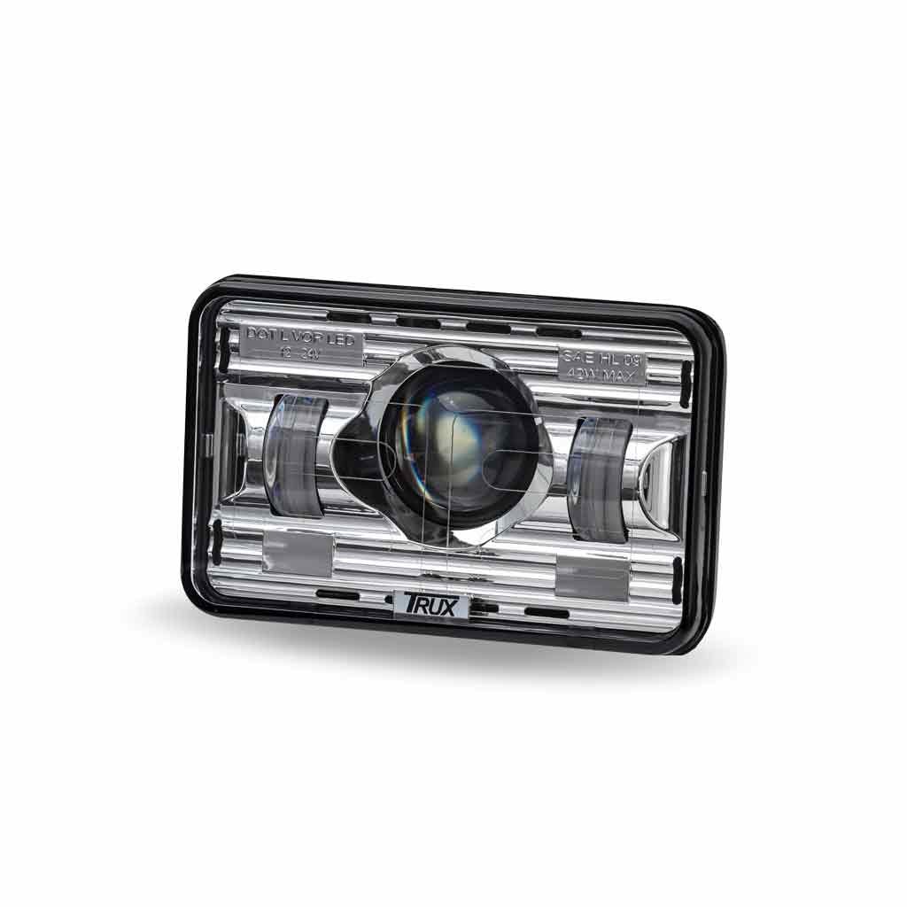 TLED-H7_ANGLE_OFF 4" x 6" LED Projector Headlight - High Beam | 2400 Lumens - Image 5