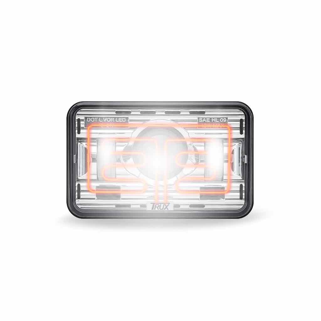 TLED-H7_FRONT_FUNC2 4" x 6" LED Projector Headlight - High Beam | 2400 Lumens - Image 4
