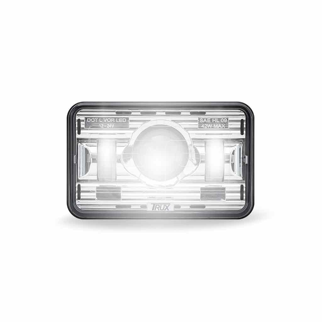 TLED-H7_FRONT_ON 4" x 6" LED Projector Headlight - High Beam | 2400 Lumens - Image 2
